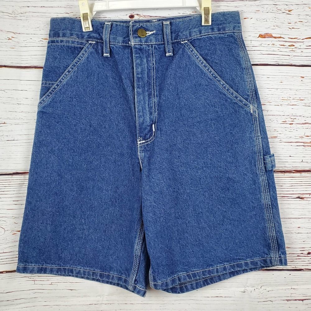 Carhartt Denim Work Short Men 28 Blue Carpenter Pockets B28DST NWT